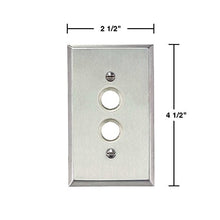 Load image into Gallery viewer, Switchplate Brushed Stainless Steel 1 Pushbutton | Renovator&#39;s Supply
