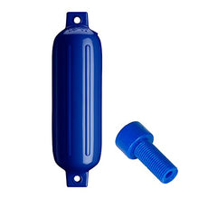 Load image into Gallery viewer, Polyform Twin Eye Fender (Color: Cobalt Blue w/Air Adapter, Size: 5.5&quot; x 19&quot;)
