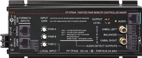 RDL FP-TPX3A Remote Controlled Mixer - Power Supply Included