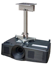 Load image into Gallery viewer, PCMD, LLC. Projector Ceiling Mount Compatible with Panasonic PT-AT5000E AT6000 AT6000E AT6000U AX100U with Lateral Shift Coupling (12-Inch Extension)
