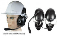 Pryme HBB-EM-HMB Hard Hat Dual Muff Black Headset (Requires K-Cord)