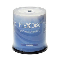 PlexDisc DVD+R 4.7GB 16X White Thermal Hub Printable - 100 Disc Spindle (FFP) - 63C-415-BX