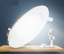 Load image into Gallery viewer, 9W 4-inch Ultra-Thin Round LED Recessed Ceiling Panel Down Light Lamp with Driver, 750 Lumens, 72W Incandescent Equivalent, 5000K (Cool White), Home, Office, Commercial Lighting Pack of 10
