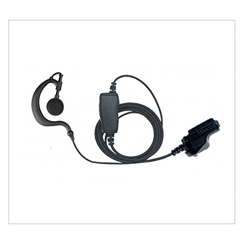 Ear Hook 1-Wire Earpiece and Microphone Headset Accessory for Motorola XTS 2500 MTS2000 MTX 8000 PR1500 Viking VP900 Two-Way Radios