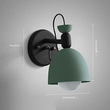 Load image into Gallery viewer, MASO HOME MS-62021 Adjustable Light Direction Pastel Minimalist Modern Creative Aisle Bedroom Bedside Wall Lamp Wall Sconce (Green)
