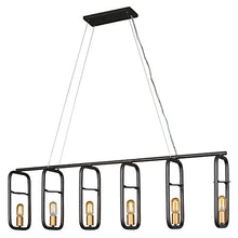 Load image into Gallery viewer, Varaluz 612550 Loophole 6 Light Linear Pendant, Rustic Bronze, Gold
