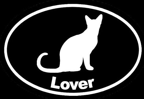 Cat Lover White Decal Vinyl Sticker|Cars Trucks Vans Walls Laptop| White |5.5 x 3.5 in|LLI499