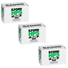 Load image into Gallery viewer, Ilford 1574577 HP5 Plus, Black and White Print Film, 35 mm, ISO 400, 36 Exposures (Pack of 3)

