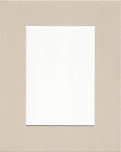 Load image into Gallery viewer, Pack of 5 8x10 Light Tan Picture Mats with White Core for 5x7 Pictures
