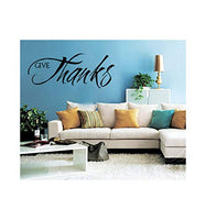 dailinming PVC Wall Stickers GIVE Thanks English Children's Room Sofa Background Home Decoration generationWallpaper25.4cm x 61cm-Black
