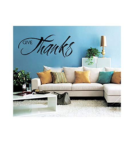 dailinming PVC Wall Stickers GIVE Thanks English Children's Room Sofa Background Home Decoration generationWallpaper25.4cm x 61cm-Purple