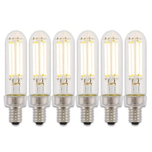 Load image into Gallery viewer, Westinghouse Lighting 5168020 4.5 (40-Watt Equivalent) T6 Dimmable Clear Filament, Candelabra Base (6 Pack) LED Light Bulbs, 6 Count (Pack of 6)
