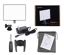 Load image into Gallery viewer, YONGNUO YN300Air YN300 Air LED Video Light with 12V 2A AC DC Adapter Charger Cord Adjustable Color Temperature 3200K-5600K for Canon Nikon Pentax Olympus Samsung
