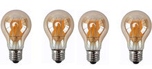 Load image into Gallery viewer, A19 8W LED Dimmable Filament Light Bulb A60/A19 Vintage Edison LED Light,E27/E26 Medium Base,Dimmable,110V,Warm White 2300K,Amber Glass Cover,60W Incandescent Replacement,Pack of 4
