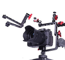 Load image into Gallery viewer, CAMKOO Universal Mirroless Camera L Bracket Camera Cage Mount, Swiel Arm for Monitor Vlogger with 1/4&quot; Screw Cold Shoe Vertical Video Shooting, Vlogging Film, Compatible with DSLR Tripod Head,
