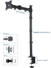 Load image into Gallery viewer, VIVO Single Monitor Desk Mount, Extra Tall Fully Adjustable Stand for up to 32 inch Screen (STAND-V001T)
