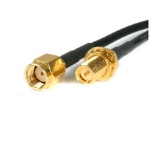 Load image into Gallery viewer, StarTech.com RP-SMA to SMA Wireless Antenna Adapter Cable - Antenna Cable - RP-SMA (M) to RP-SMA (F) - 10 ft - Black - RPSMA10MF
