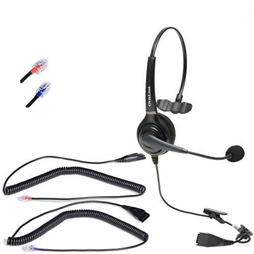Corded Call Center Headset Compatible with Most Avaya Deskphones