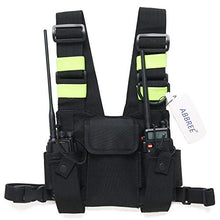 Load image into Gallery viewer, Abbree Front Pack Pouch Holster Vest Rig Chest Bag Carry Case for Baofeng UV-5R BF-82HP BF-888S TYT Motorola Midland Two Way Radio (Bright Green)
