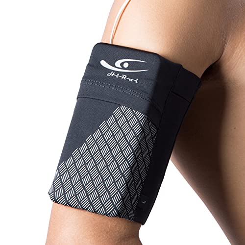 HiRui Universal Sports Armband Cell Phone Armband Sleeves Running Armband for Exercise Workout, Compatible with iPhone 12/12Pro/Mini iPhone 11/11Pro Samsung Galaxy All Phones (Black, Medium)