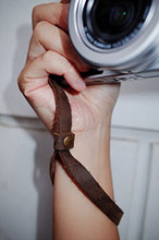 Load image into Gallery viewer, PHANTOM BLACK Henri by Eric Kim Handmade Premium Leather Camera Wrist Strap CHROMA EDITION
