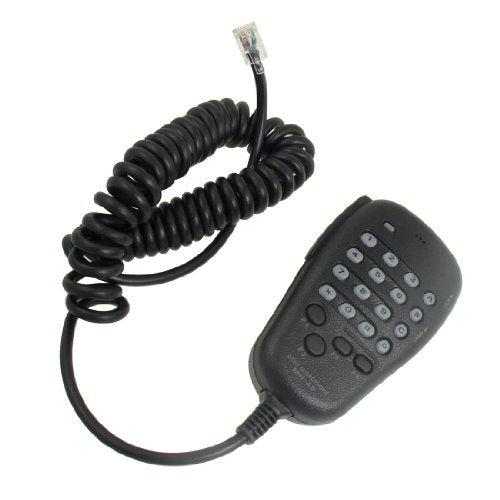 uxcell Black Coil Cord DTMF Microphone for Yaesu MH-48A6J FT-7800R