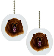 Load image into Gallery viewer, Set of 2 Bear Head Solid Ceramic Fan Pulls
