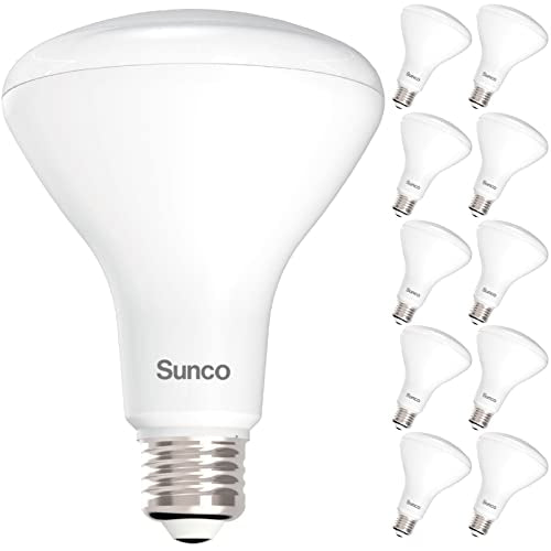 Sunco Lighting 10 Pack BR30 LED Bulbs, Indoor Flood Lights 11W Equivalent 65W, 5500K Daylight Glow, 850 LM, E26 Base, 25,000 Lifetime Hours, Interior Dimmable Recessed Can Light Bulbs - UL Listed