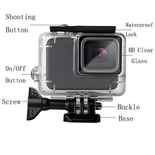 Load image into Gallery viewer, for Waterproof Go pro Hero 7 Silver/White Housing for Protective Rotective Underwater Dive Hero 7 Silver/White Case Transparent
