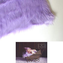 Load image into Gallery viewer, Faux Mongolian Fur Photography Prop, Newborn Prop, Basket Stuffer, Layering Blanket, Rug (Medium, 20&quot;x36&quot;, Lavender)

