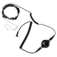 Load image into Gallery viewer, AOER Professional Tactique Military Police FBI Bodyguard Flexible Throat Mic Microphone Large PTT Covert Acoustic Tube Earpiece Headset for 1-pin Motorola Talkabout Cobra Radio
