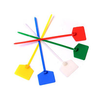 Marker Nylon Cable Ties Cable Wire Tags Security Zip Ties - Assorted Colors (100)
