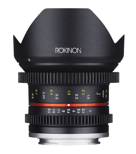 Rokinon Cine CV12M-E 12mm T2.2 Cine Fixed Lens for Sony E-Mount and Other Cameras