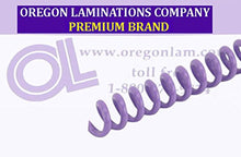 Load image into Gallery viewer, Spiral Binding Coils 8mm (5/16 x 15-inch Legal) 4:1 [pk of 100] Lilac (PMS 528 C)
