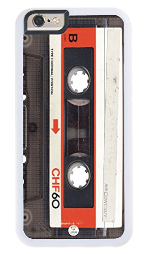 iPhone 7 Case iZERCASE [Audio Cassette] for Apple iPhone 7 (White)