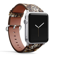 Load image into Gallery viewer, S-Type iWatch Leather Strap Printing Wristbands for Apple Watch 4/3/2/1 Sport Series (38mm) - Beautiful Leopard Skin Pattern
