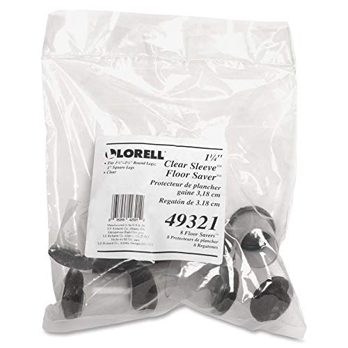 Lorell 49321 Clear Sleeve Floor Protector, 1.25&Quot Diameter, 8 Per Pack