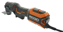 Load image into Gallery viewer, Ridgid R28602 JobMax 4 Amp Corded Multi Tool with Replaceable Heads (Sander Head, Sanding Pads, Crescent Saw and 1 1/8 Wood Cutting Blade Included)
