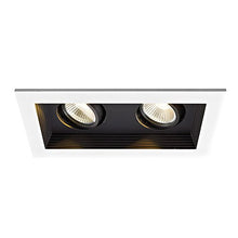 Load image into Gallery viewer, WAC Lighting MT-3LD211NA-F927BK Mini Multiple LED Two New Construction Housing with Trim and Light Engine 2700K Flood Black, 25 Beam Angle
