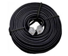Load image into Gallery viewer, Trisonic Telephone Phone Extension Cord Cable Line Wire (100 Feet, Black)
