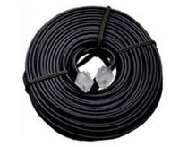Trisonic Telephone Phone Extension Cord Cable Line Wire (100 Feet, Black)