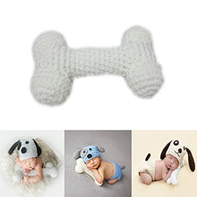 Load image into Gallery viewer, Baby Photography Props Boy Girl Photo Shoot Outfits Newborn Crochet Costume Infant Knitted Clothes Puppy Bone (White)
