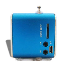 Load image into Gallery viewer, Mini Cube Speaker mp3 / Radio Speaker with LCD Blue
