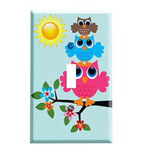 Load image into Gallery viewer, Sunny Retro Owl Stack Switchplate - Switch Plate Cover
