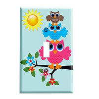 Sunny Retro Owl Stack Switchplate - Switch Plate Cover