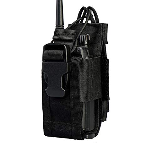 Viperade Versatile Radio Holder Case Interphone Pouch, Adjustable Storage Tools Pouch, Multi-Functional Tactical Molle Two Way Radio Holster, Walkie Talkie Heavy Duty Holder Case