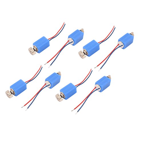 Aexit 8 Pcs Accessories DC 3V 4 x 8mm 3500RPM Mini Vibration Motor Blue for Accessory Kits Cell Phone