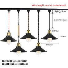 Load image into Gallery viewer, STGLIGHTING 1-Light H-Type Track Light Pendants 4.9 Feet Cord Dimmable Restaurant Chandelier Decorative Instant Pendant Light Industrial Factory Pendant Lamp Bulb Not Included
