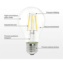 Load image into Gallery viewer, Low Voltage E27 LED Bulbs 6W A60 12V 24V 36V AC Edison LED Filament Bulb Lamp Light AC/DC12-36V for RV Camper Marine,Solar Power Light and Off Grid 10-Pack
