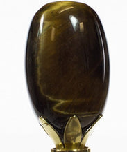 Load image into Gallery viewer, Tear Drop Tiger Eye Lamp Shade Finial

